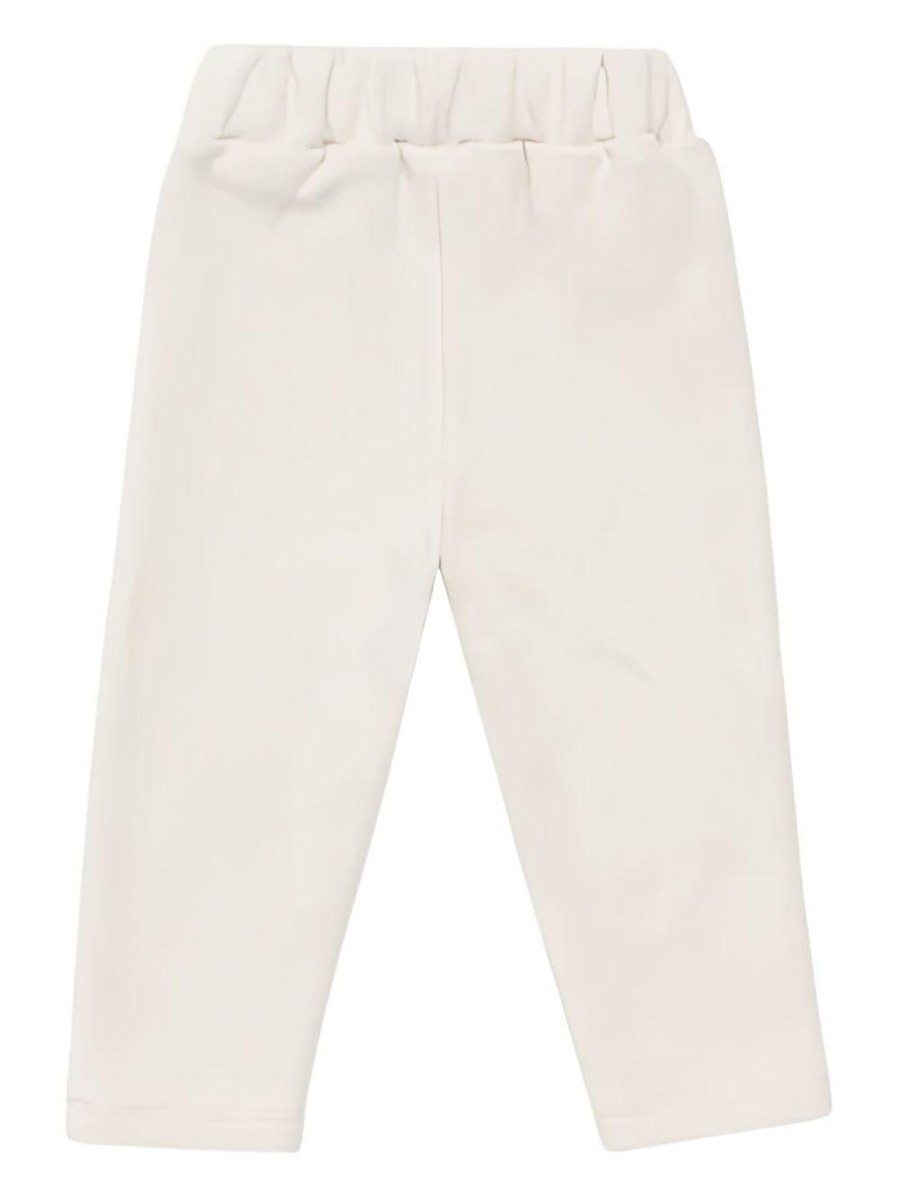 Pantaloni per neonata Donsje bianchi con decorazione coniglio - Rubino Kids