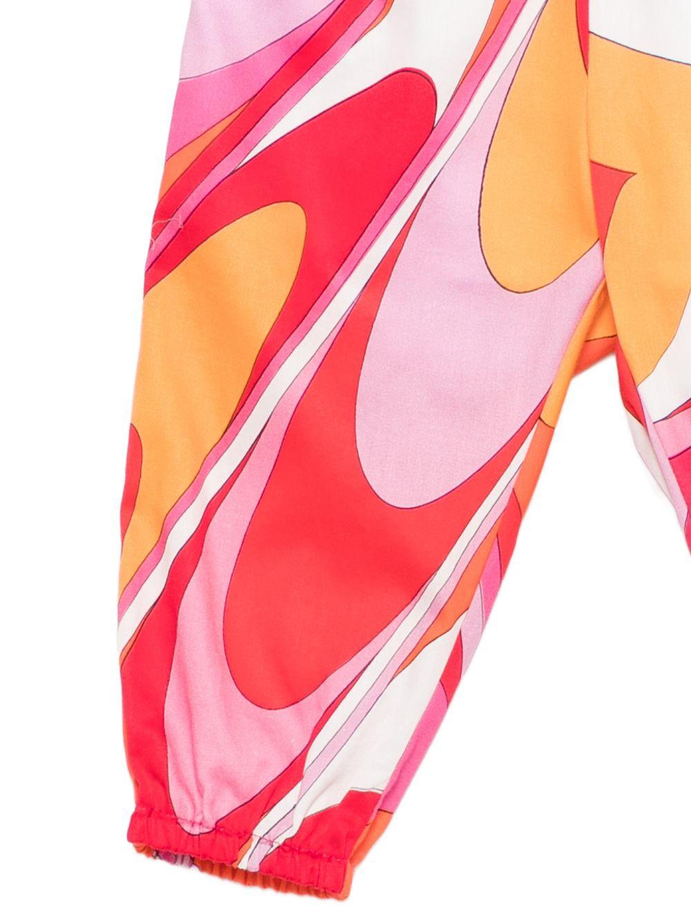 Pantaloni per neonata Emilio Pucci Junior multicolore a fantasia - Rubino Kids