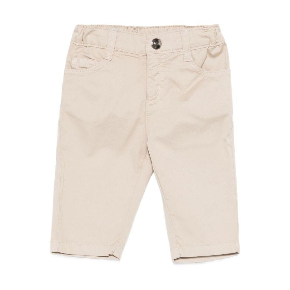 Pantaloni per neonato Emporio Armani Kids beige con elastico in vita - Rubino Kids