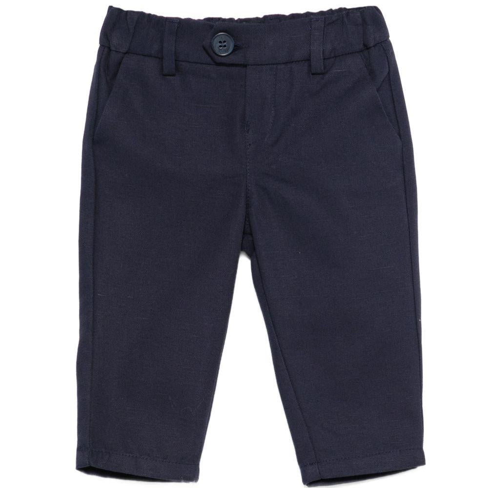 Pantaloni per neonato Fay Kids blu scuro con bottoni - Rubino Kids