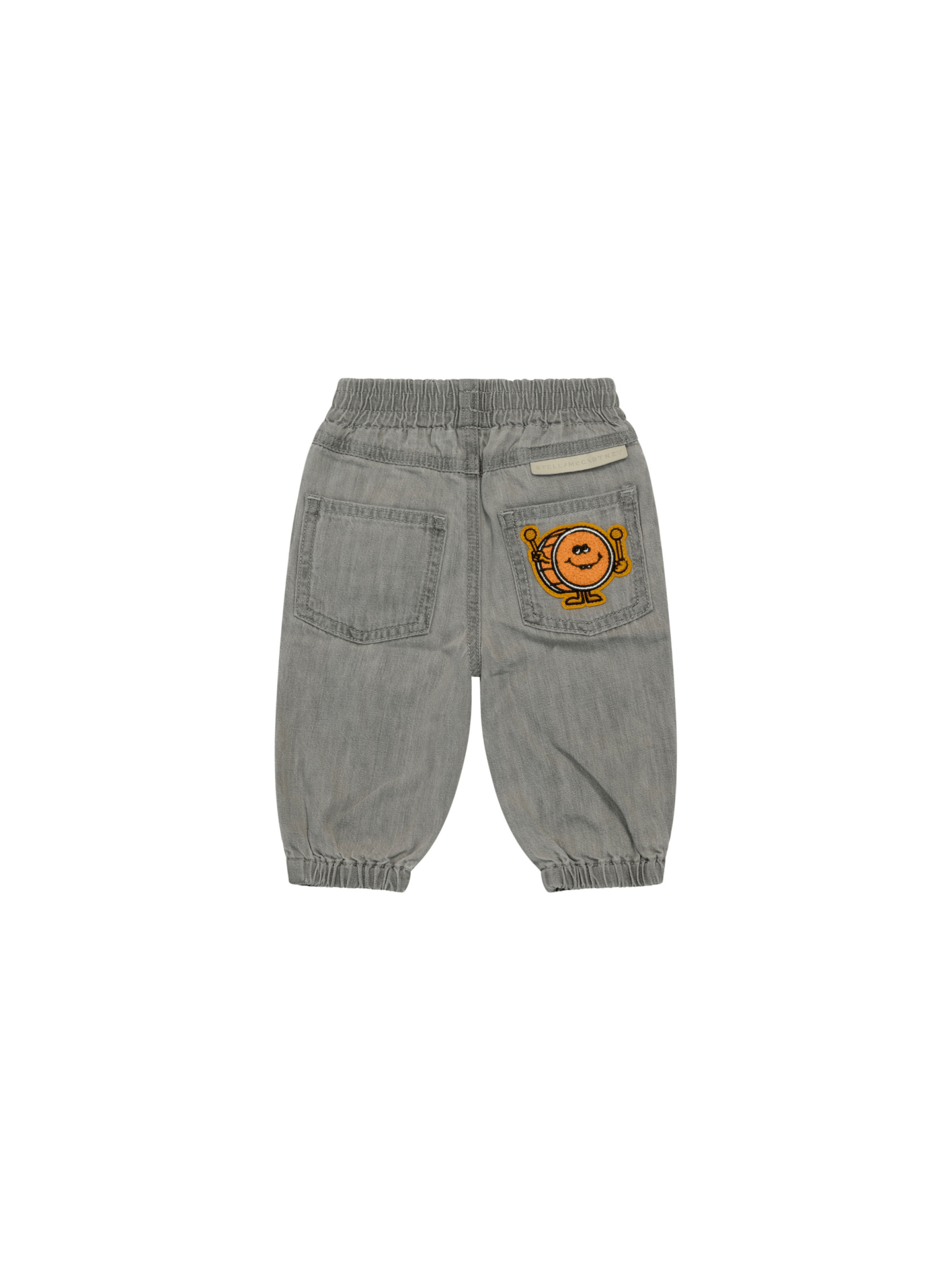 Pantaloni per neonato Stella McCartney Kids grigio con dettagli applicati - Rubino Kids