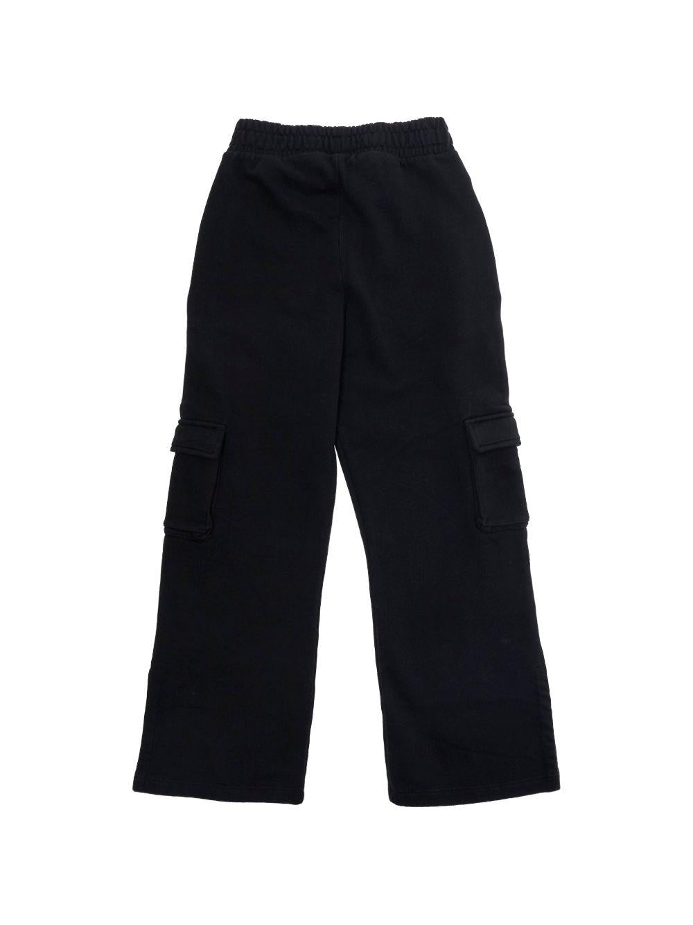 Pantaloni sportivi Big Bookish per bambina Off - White Kids neri con logo sul davanti - Rubino Kids