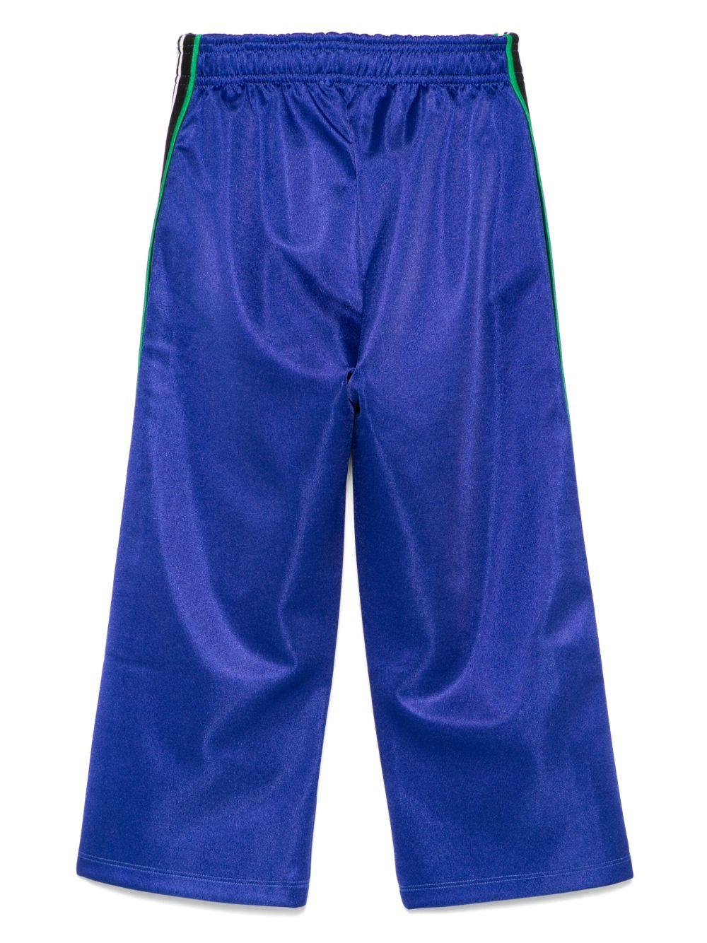 Pantaloni sportivi per bambino Versace Kids blu con dettaglio a righe - Rubino Kids