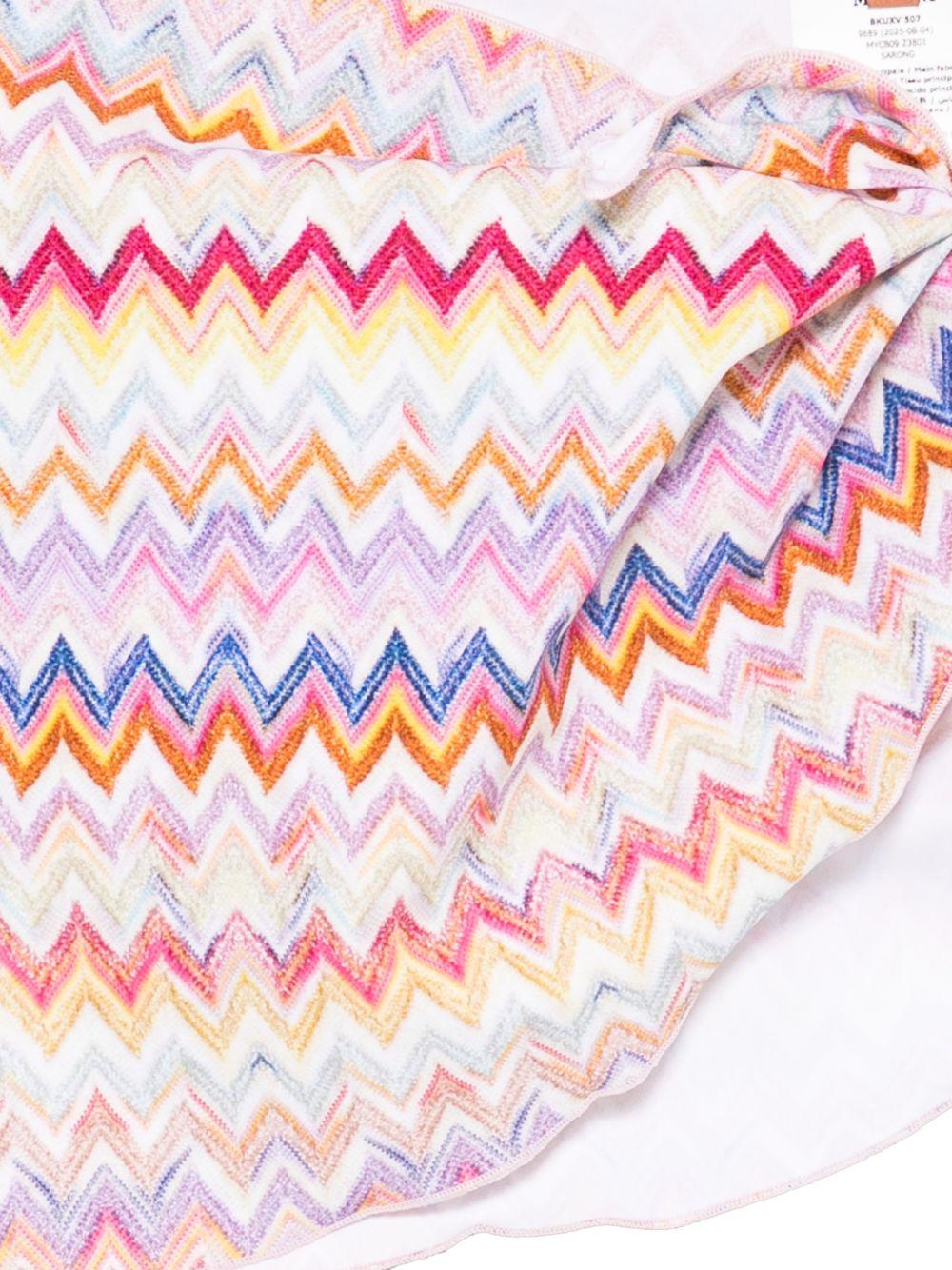 Pareo per bambina Missoni Kids multicolor con design a zig - zag - Rubino Kids