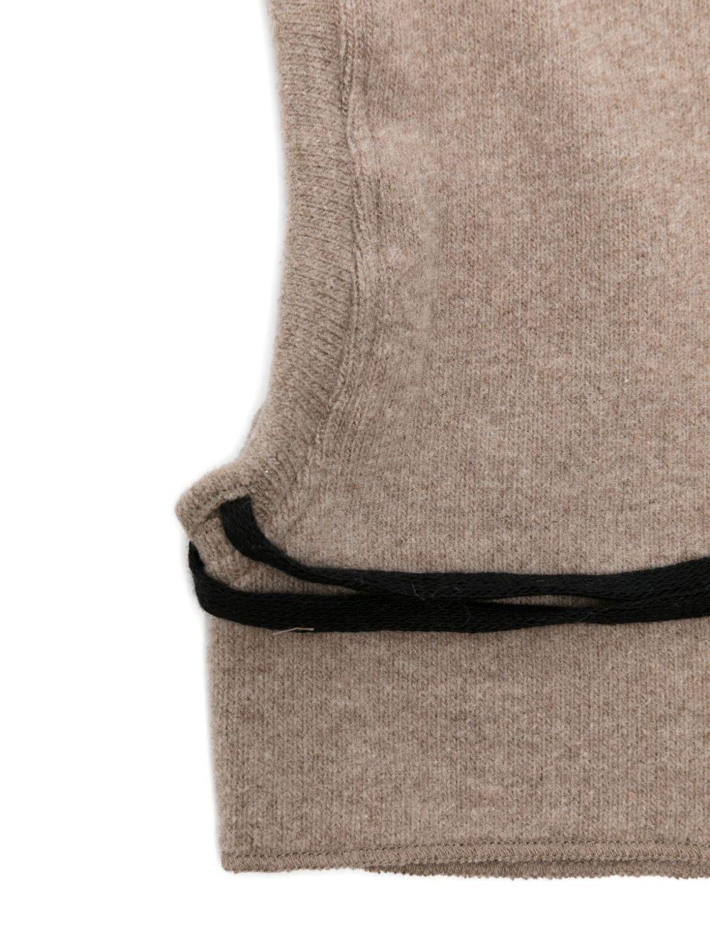 Passamontagna per neonato Album di Famiglia Kids beige con finiture a contrasto - Rubino Kids