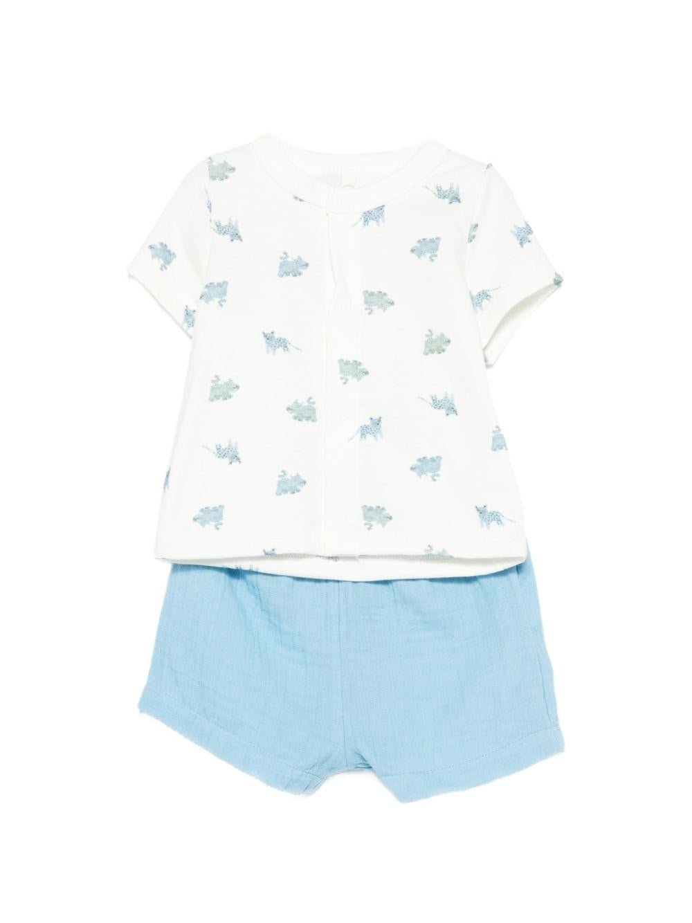 Pigiama per neonato Petit Bateau multicolore con stampa animali all - over - Rubino Kids