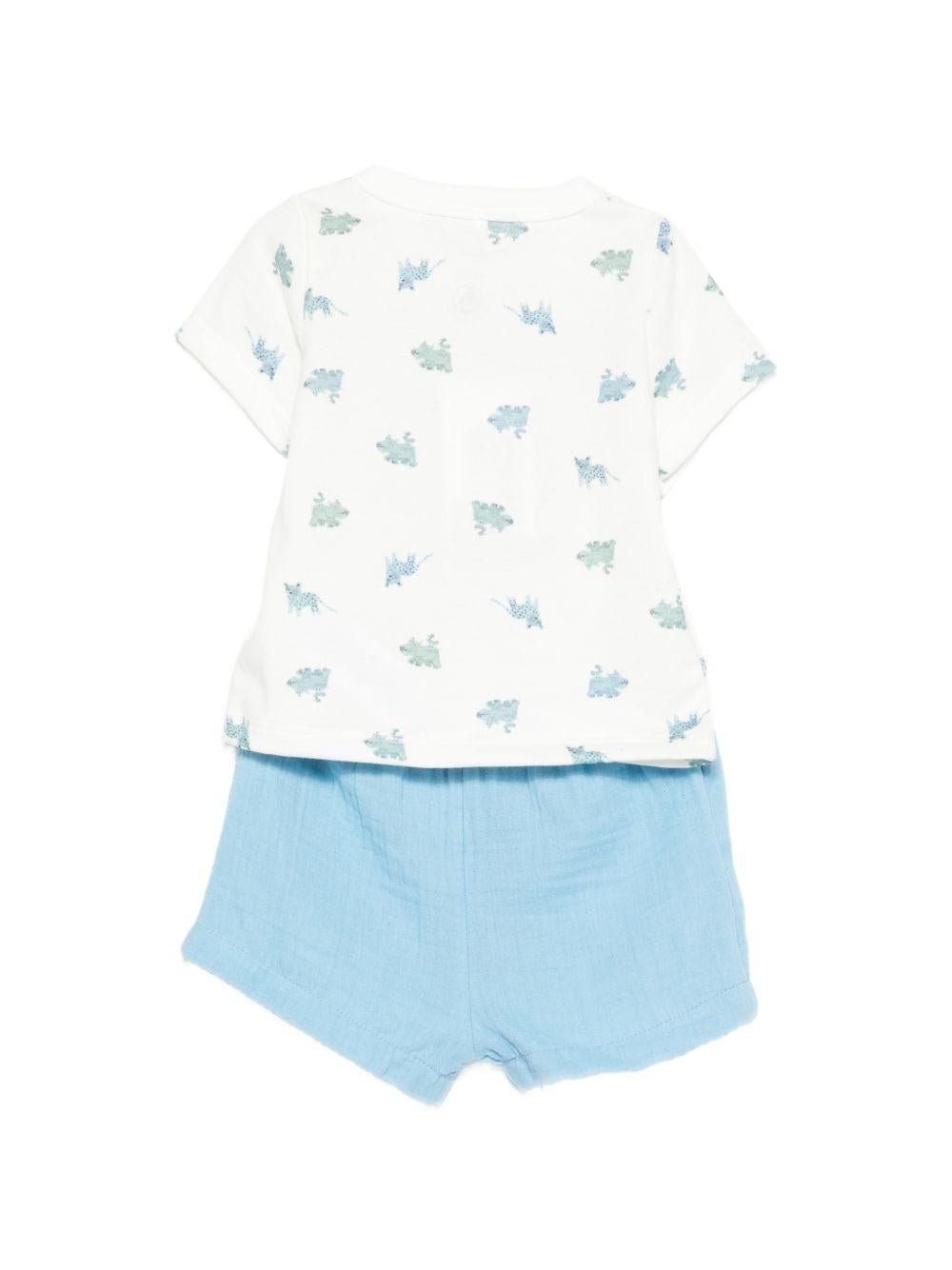 Pigiama per neonato Petit Bateau multicolore con stampa animali all - over - Rubino Kids