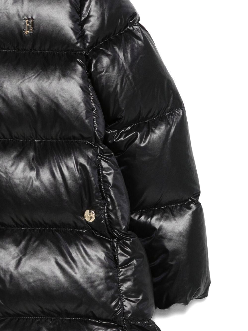 Piumino per bambina Herno Kids nero con cappuccio - Rubino Kids