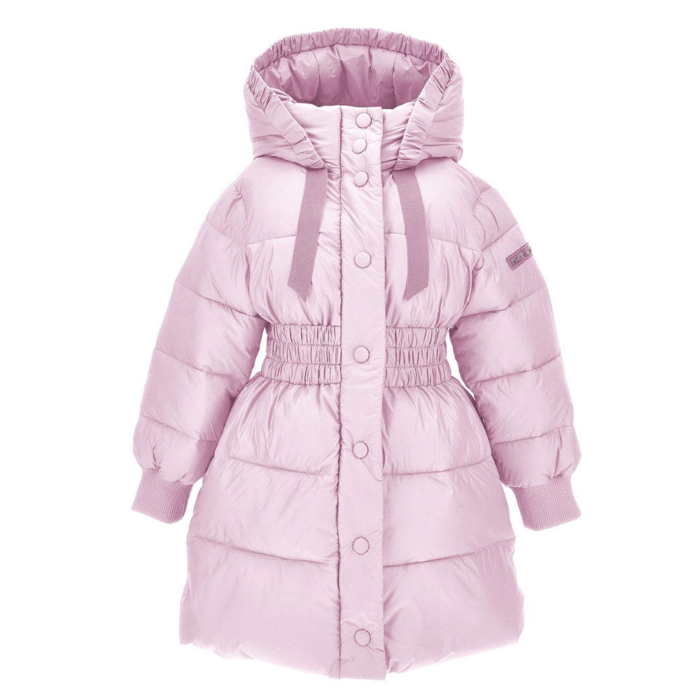 Piumino per bambina Monnalisa rosa con cappuccio - Rubino Kids
