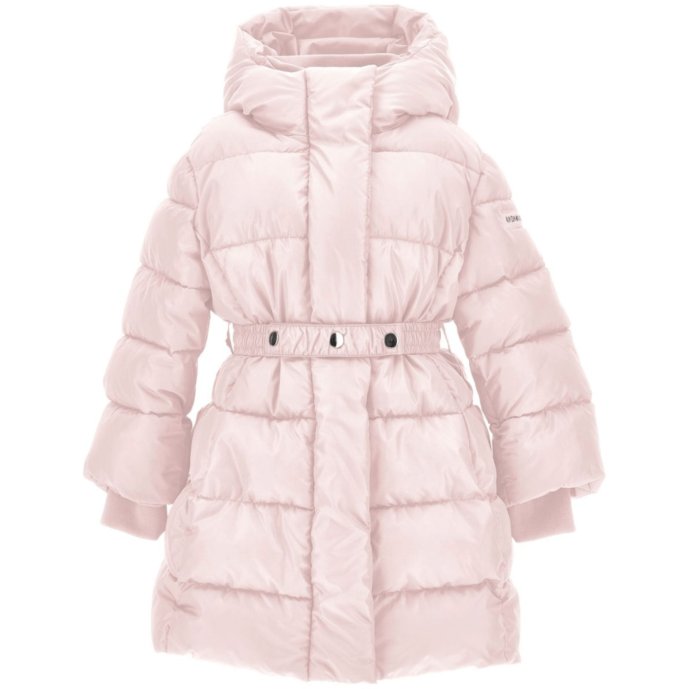 Piumino per bambina Monnalisa rosa con cappuccio - Rubino Kids
