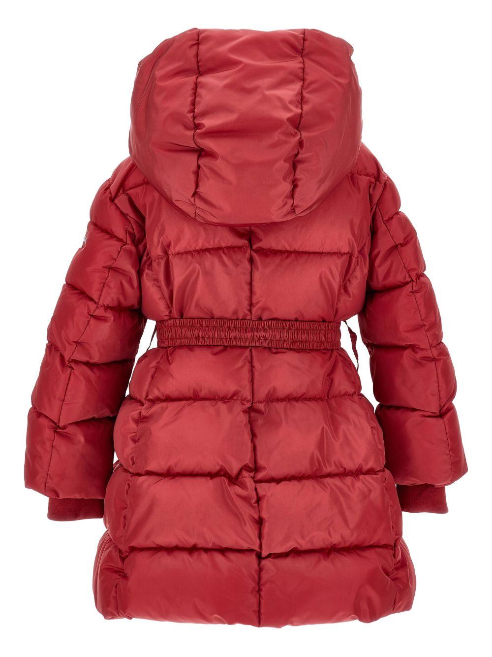 Piumino per bambina Monnalisa rosso con cappuccio - Rubino Kids