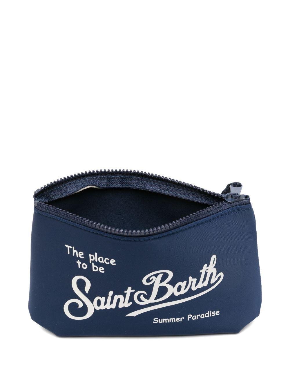 Pochette Aline MC2 Saint Barth blu con logo ricamato sul davanti - Rubino Kids