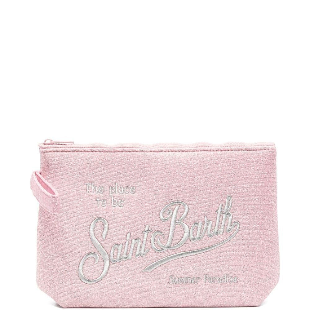 Pochette Aline MC2 Saint Barth rosa con finiture glitterate - Rubino Kids
