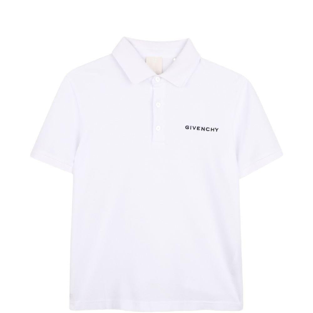 Polo per bambino Givenchy Kids bianco con colletto - Rubino Kids