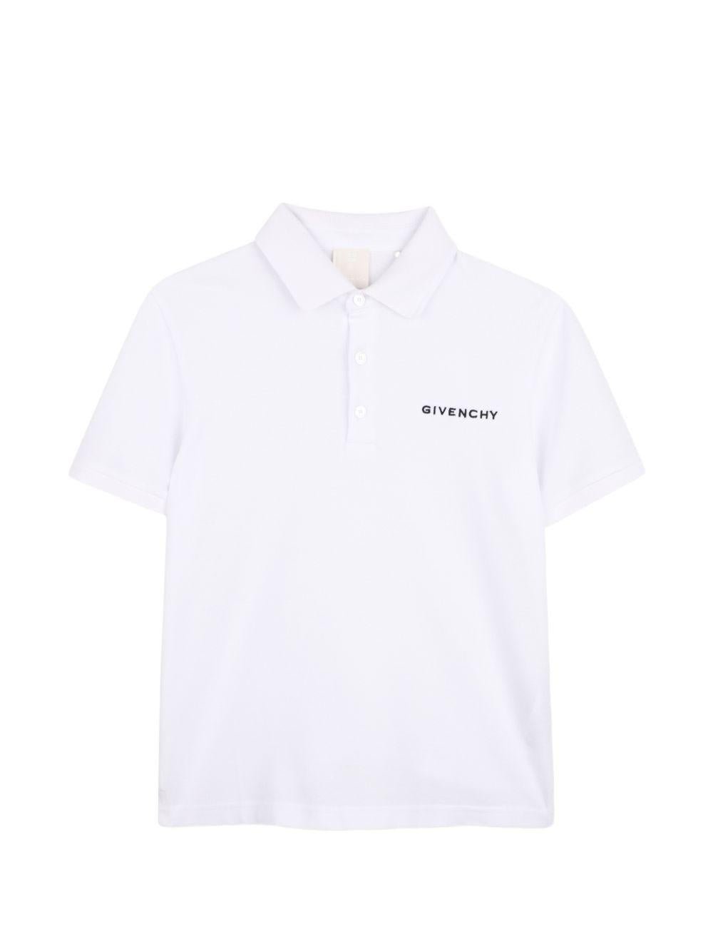 Polo per bambino Givenchy Kids bianco con colletto - Rubino Kids