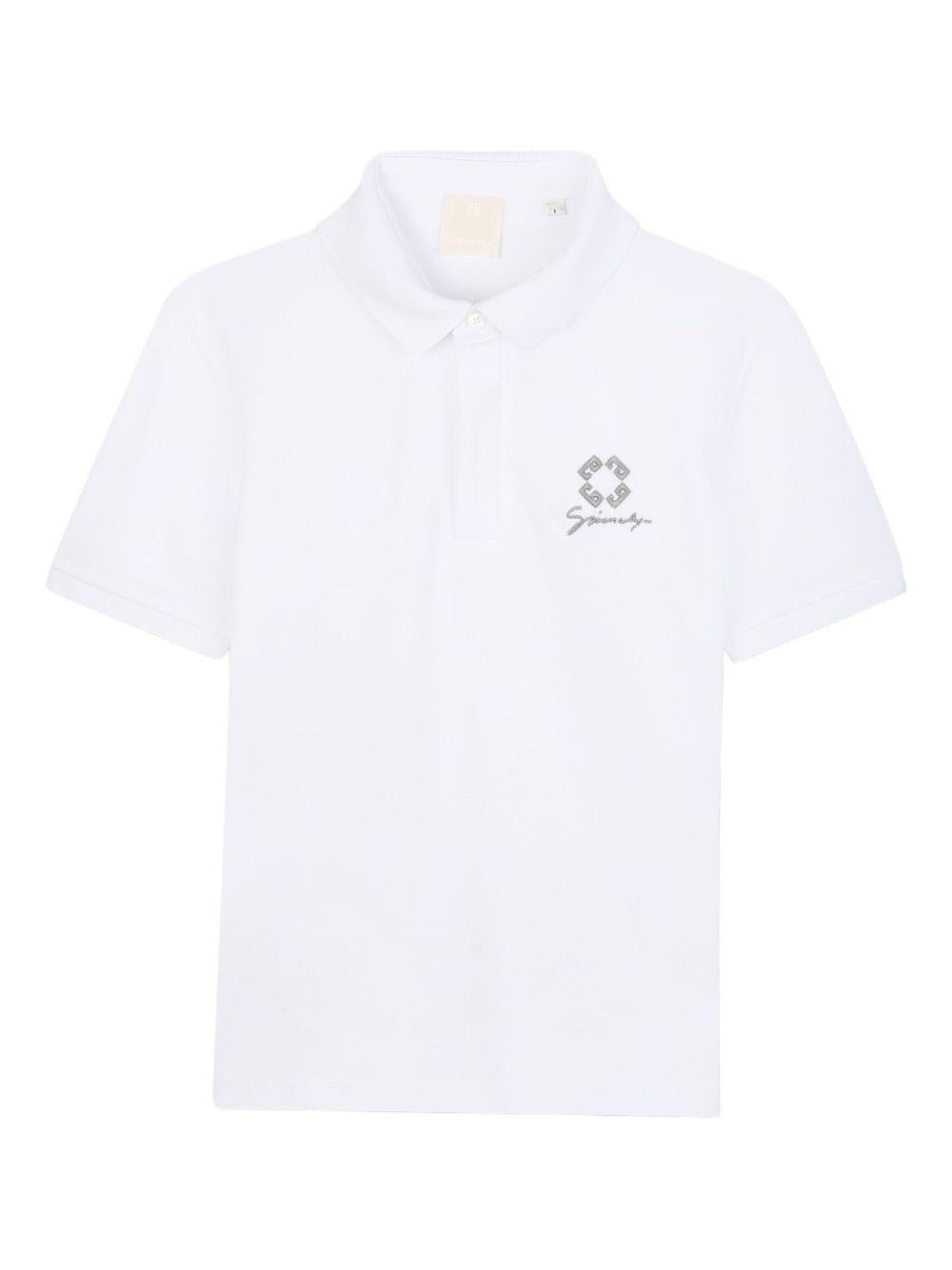 Polo per bambino Givenchy Kids con logo ricamato - Rubino Kids
