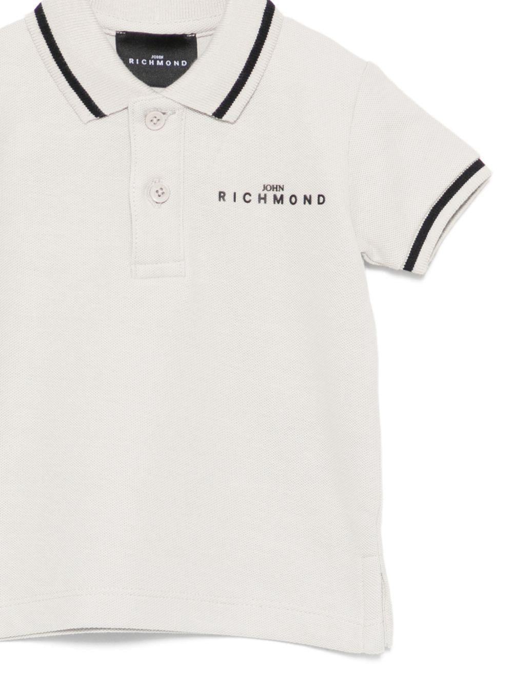 Polo per neonato John Richmond Junior beige con colletto a coste - Rubino Kids