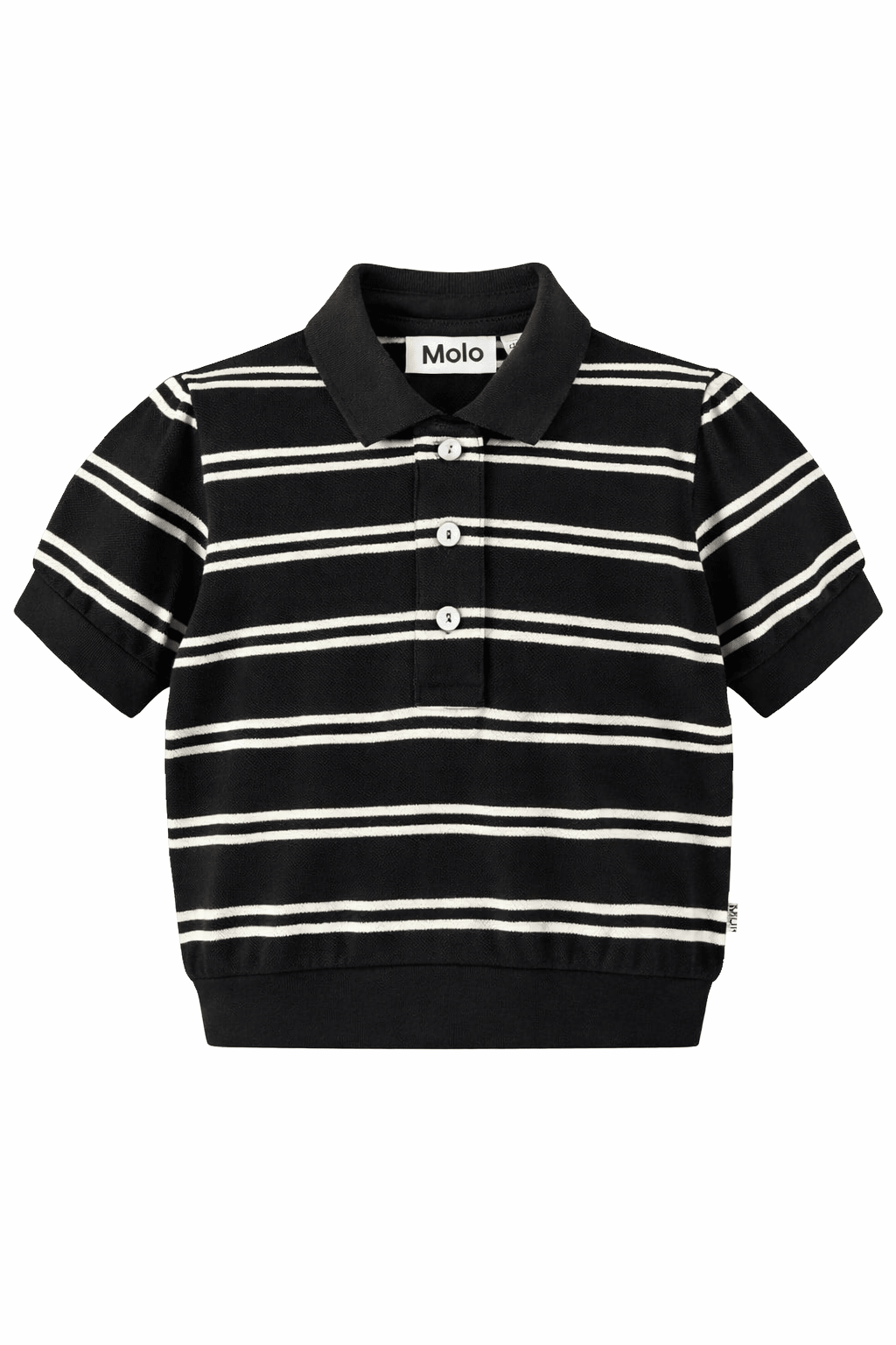 Polo Raki per bambino Molo nera con colletto stile polo - Rubino Kids