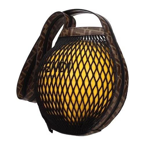 Sacca con palla per bambino Fendi Kids giallo con logo - Rubino Kids