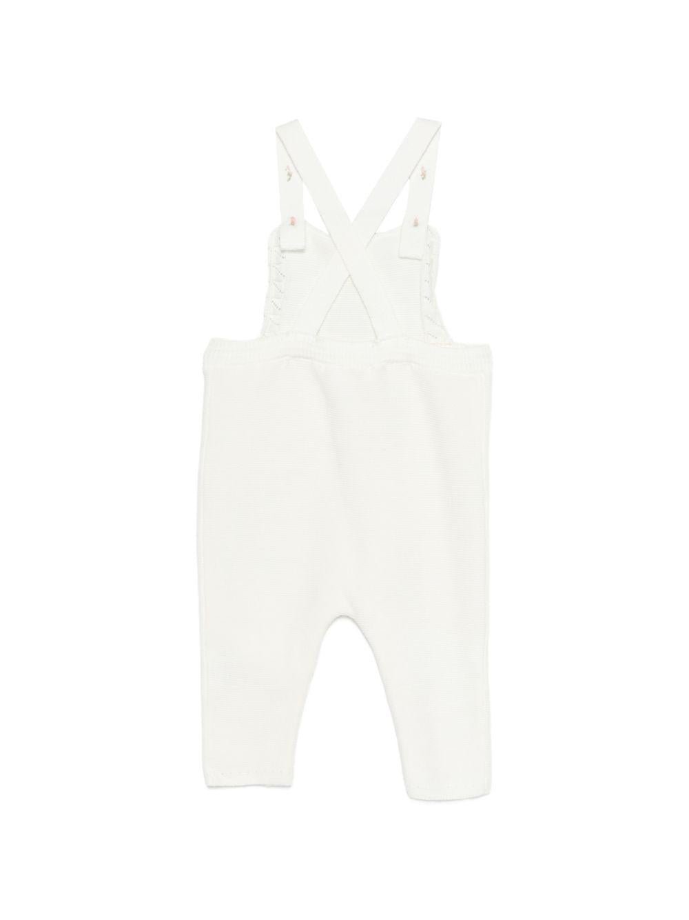 Salopette per neonata Tartine Et Chocolat bianca con dettagli arricciati - Rubino Kids