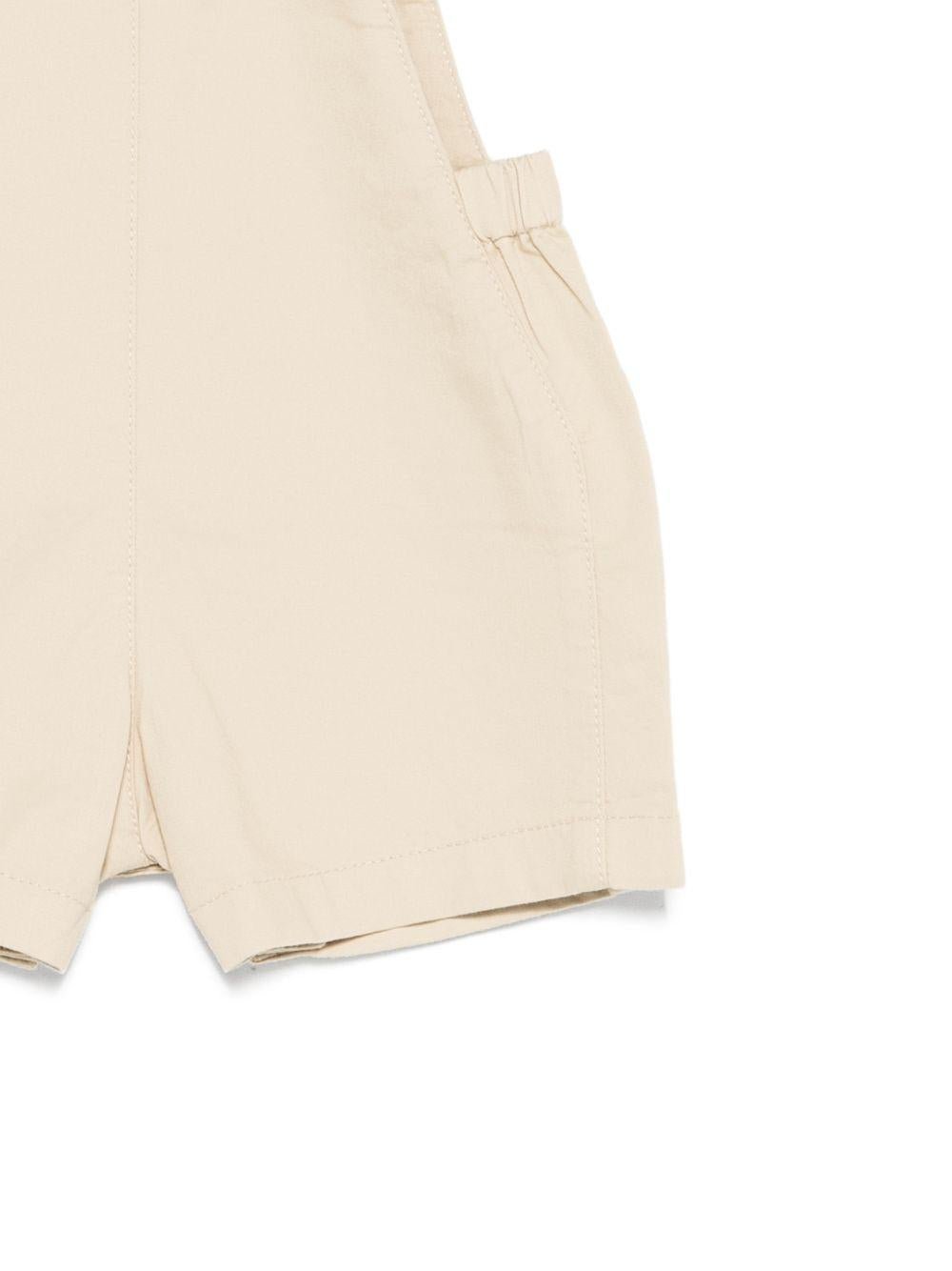 Salopette per neonati Petit Bateau beige con bretelle - Rubino Kids