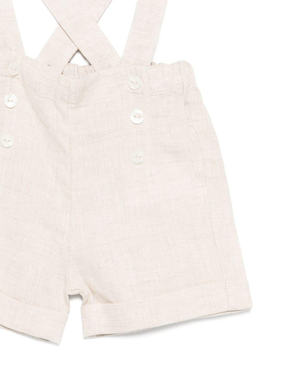 Salopette per neonato Tartine & Chocolat beigecon design incrociato - Rubino Kids