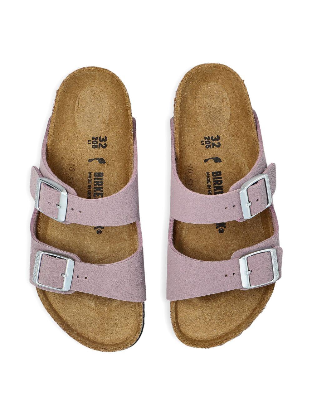 Sandali Arizona BS per bambina Birkenstock Kids viola con chiusura con fibbia - Rubino Kids