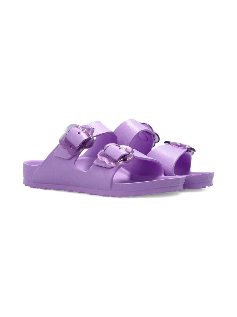 Sandali Arizona per bambina Birkenstock Kids viola con chiusura fibbia - Rubino Kids