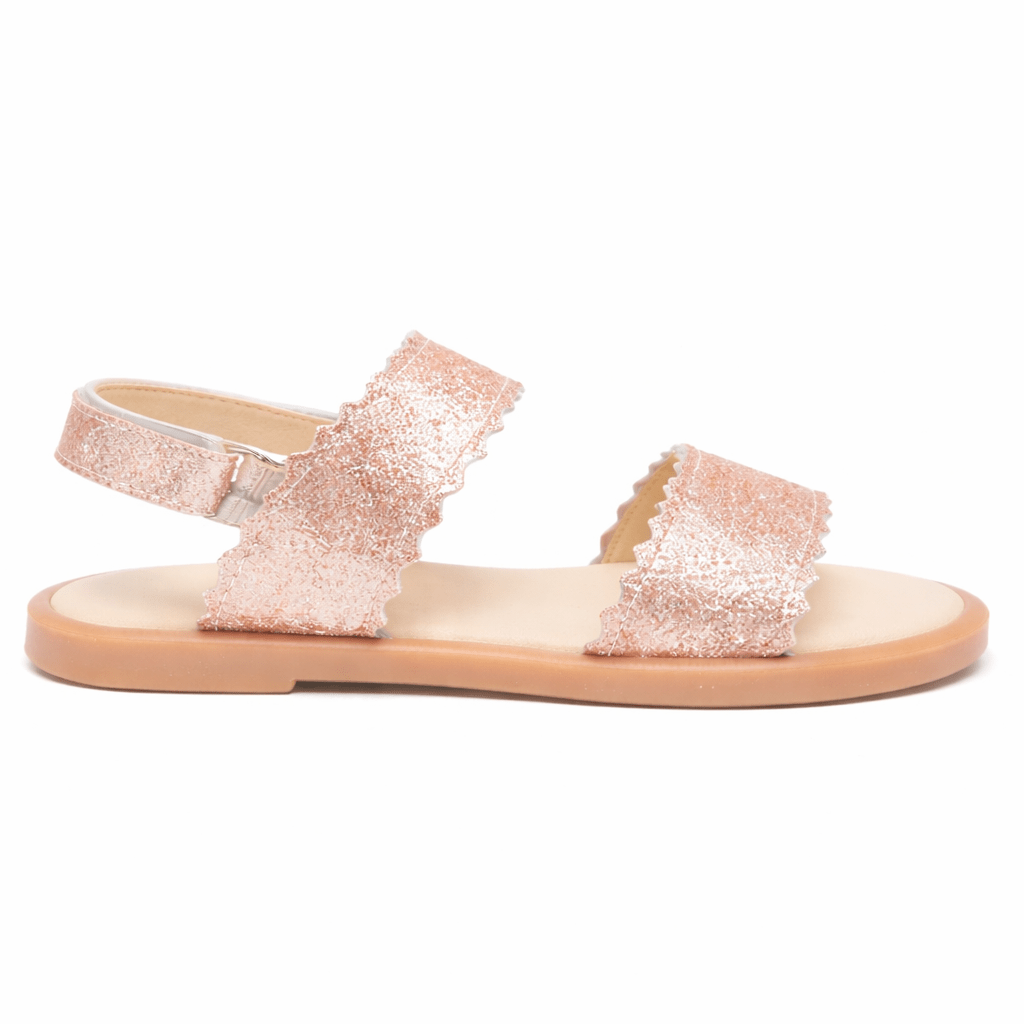 Sandali per bambina BabyWalker rosa con orlo a smerlo - Rubino Kids