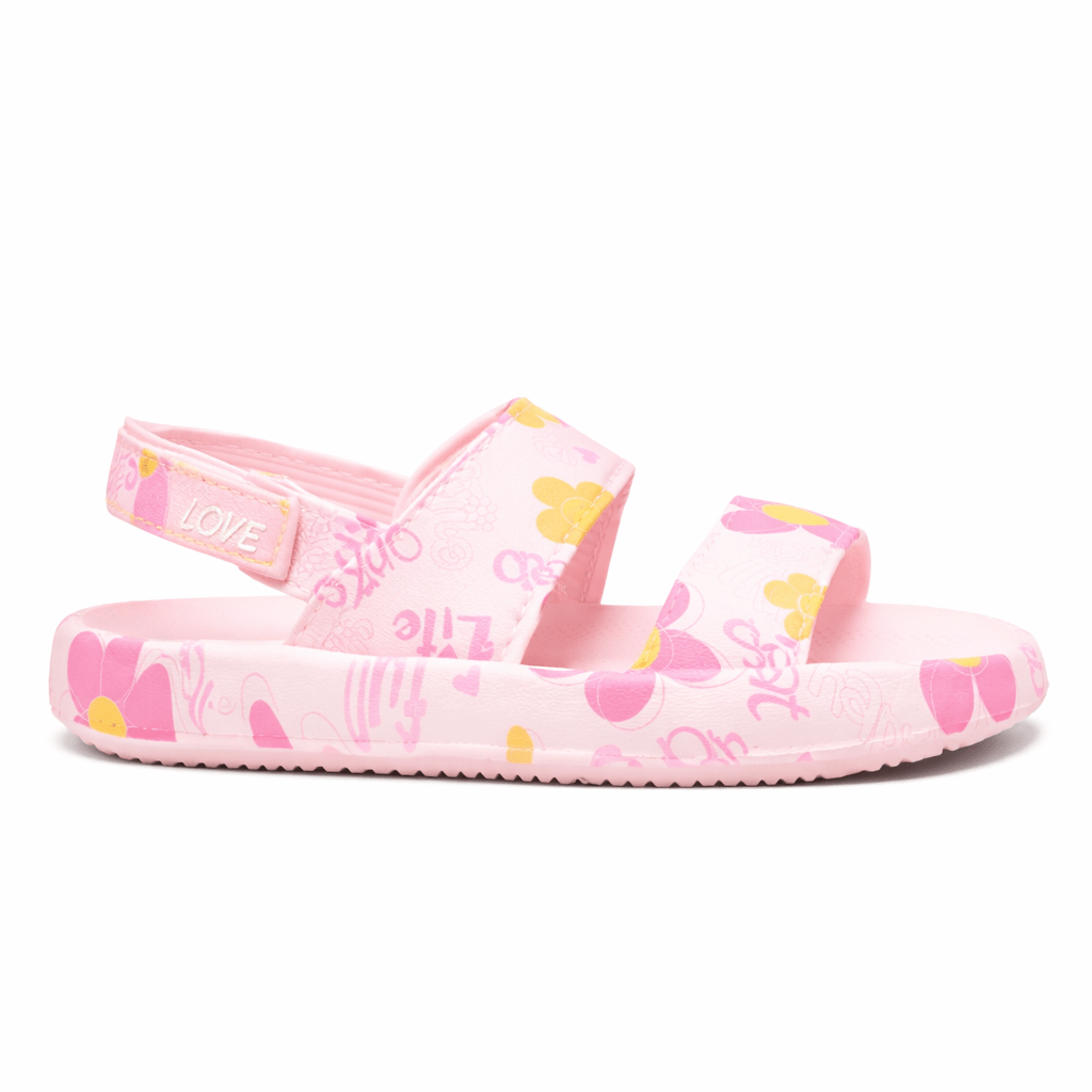 Sandali per bambina Billieblush rosa con stampa floreale all - over - Rubino Kids
