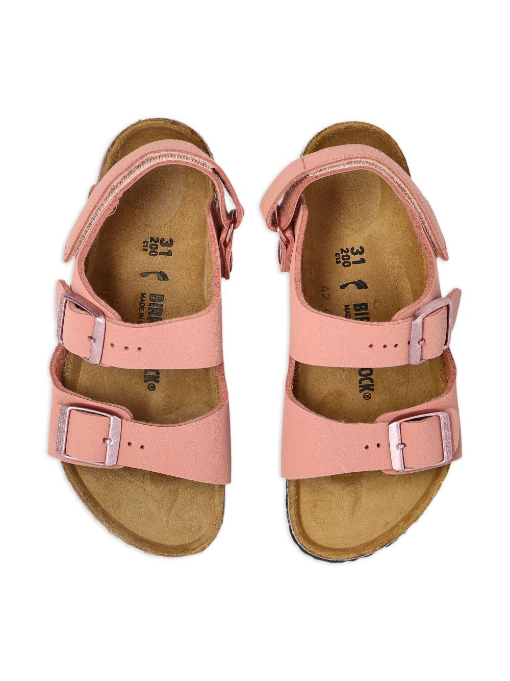 Sandali per bambina Birkenstock Kids Milano rosa con doppia fibbia - Rubino Kids