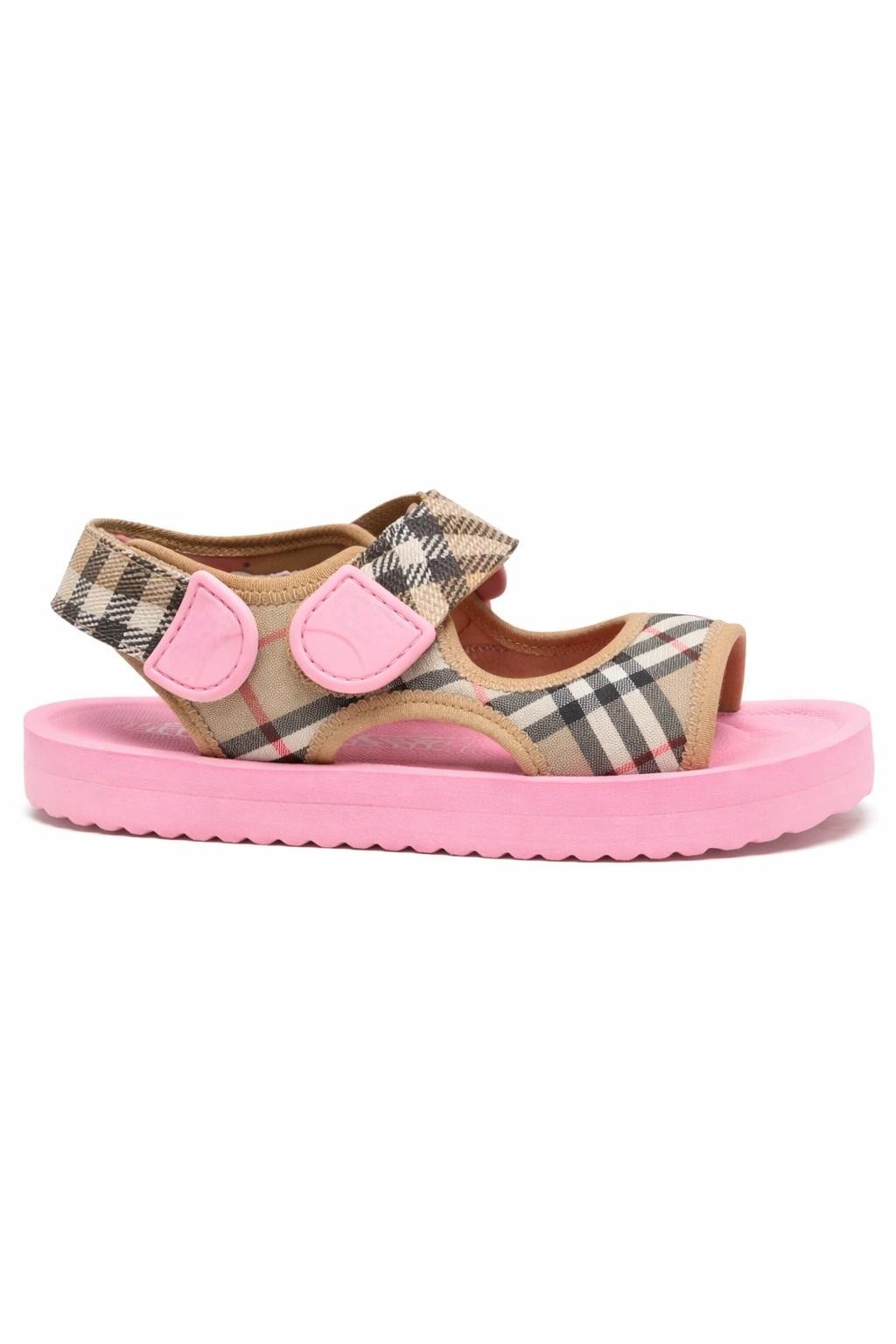 Sandali per bambina Burberry Kids rosa con design Vintage Check - Rubino Kids