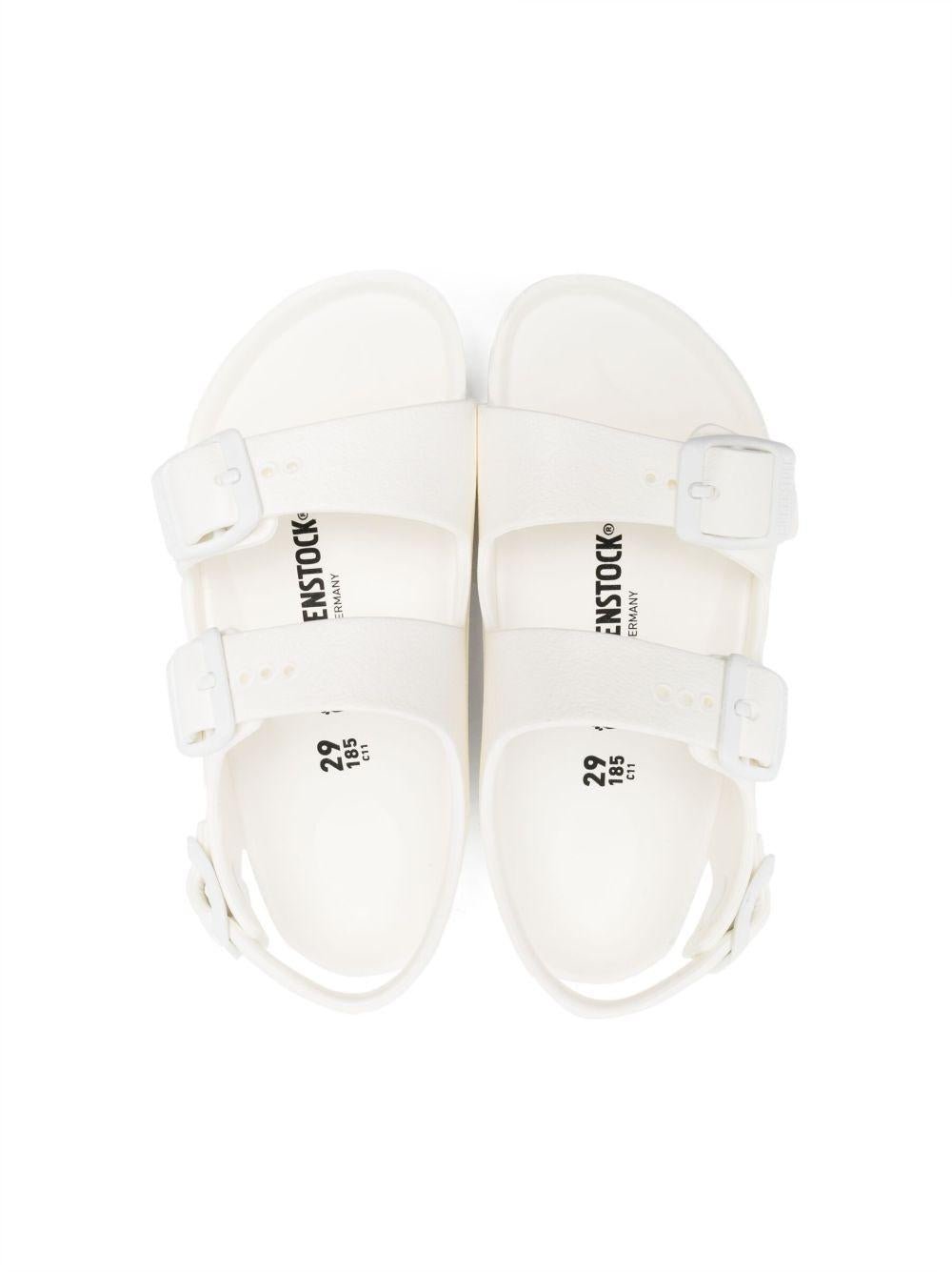 Sandali per bambini Birkenstock Kids Milano Essentials bianco con fibbia - Rubino Kids