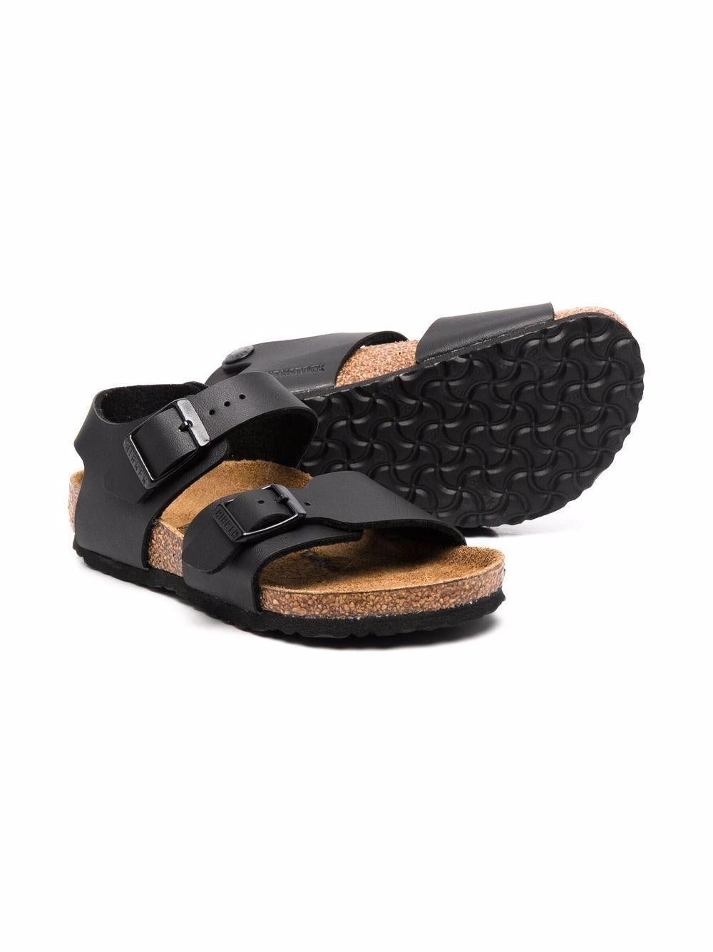 Sandali per bambini Birkenstock Kids nero con cinturini - Rubino Kids