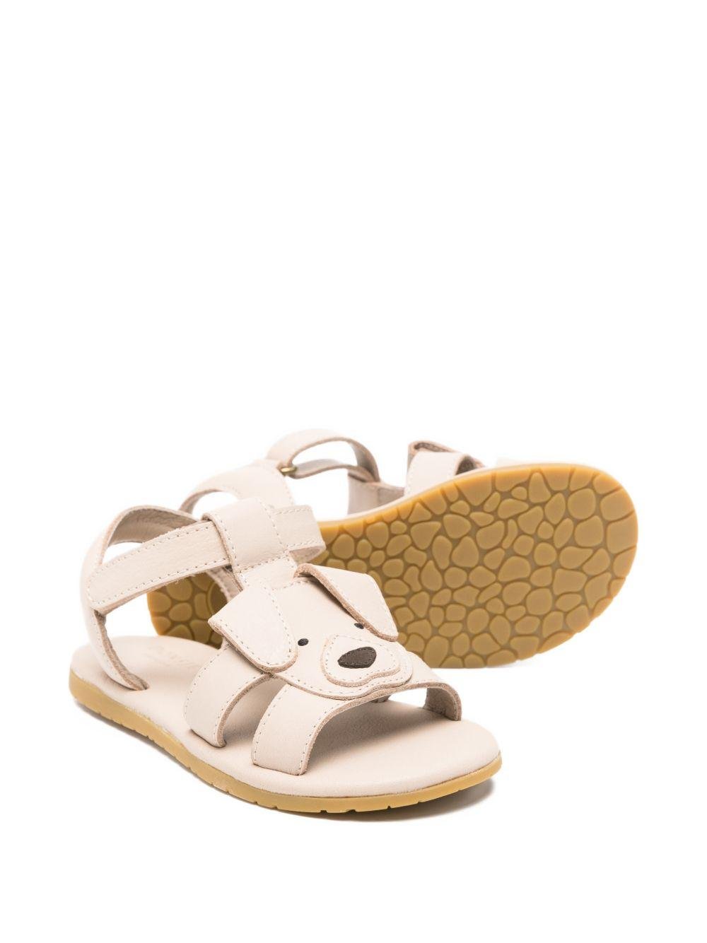 Sandali per bambini Donsje beige con applicazione cagnolino - Rubino Kids