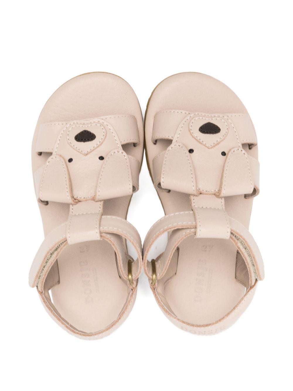 Sandali per bambini Donsje beige con applicazione cagnolino - Rubino Kids