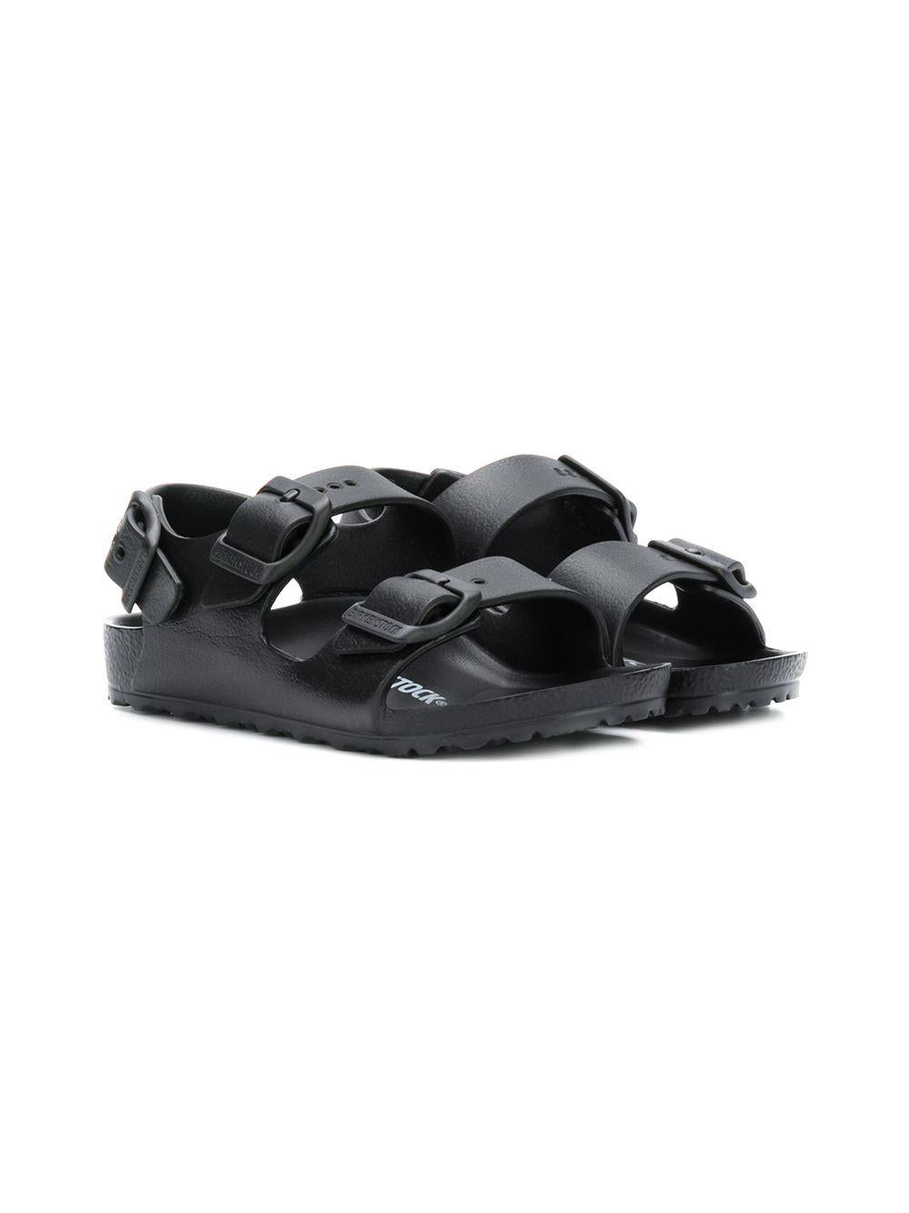 Sandali per bambino Birkenstock Kids nero con doppia fibbia - Rubino Kids