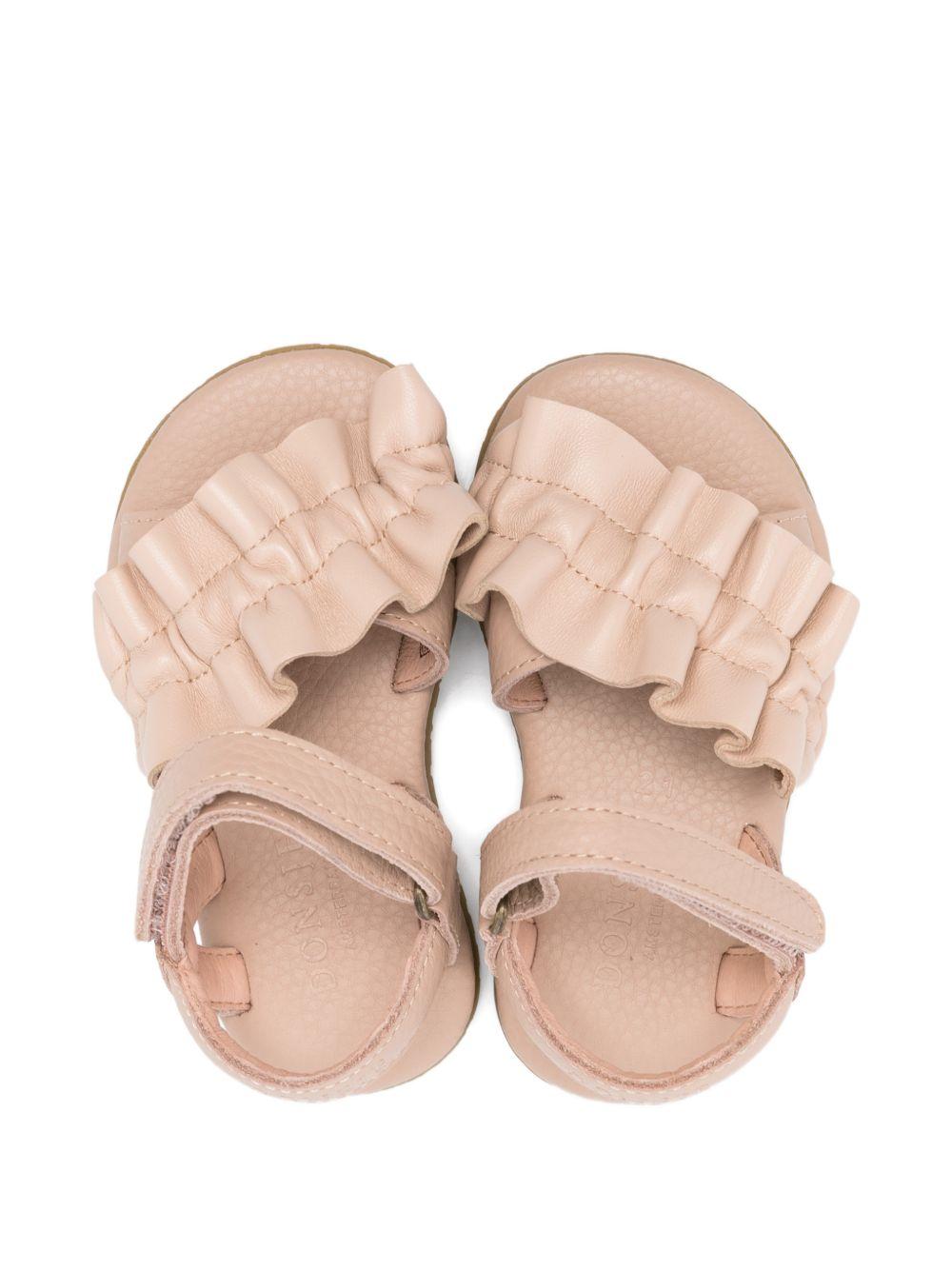 Sandali per neonata Donsje rosa con dettagli ruches - Rubino Kids