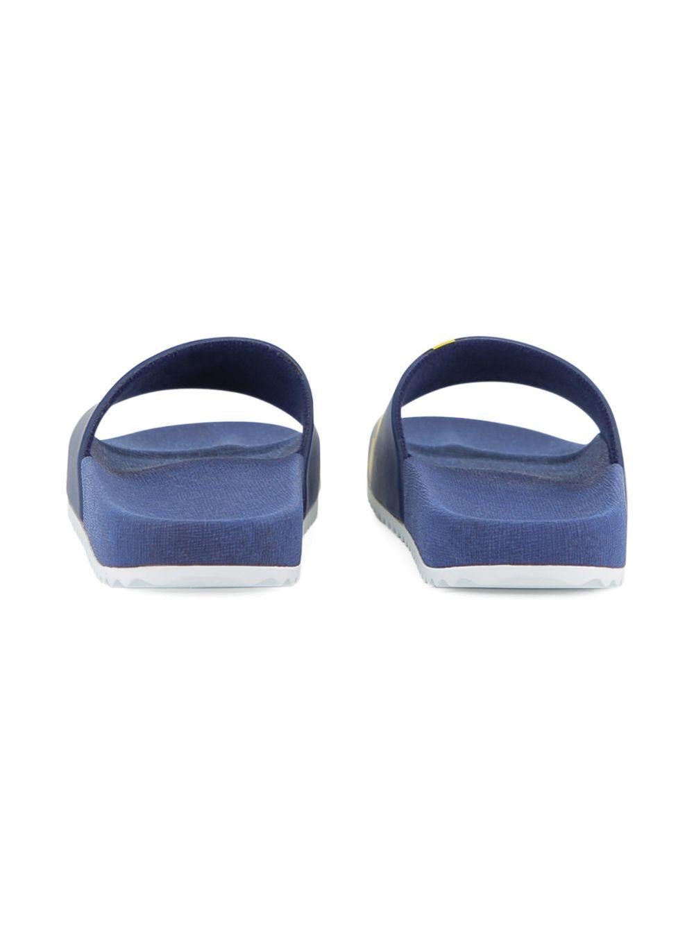 Sandali slides per bambino Kenzo Kids blu con logo - Rubino Kids