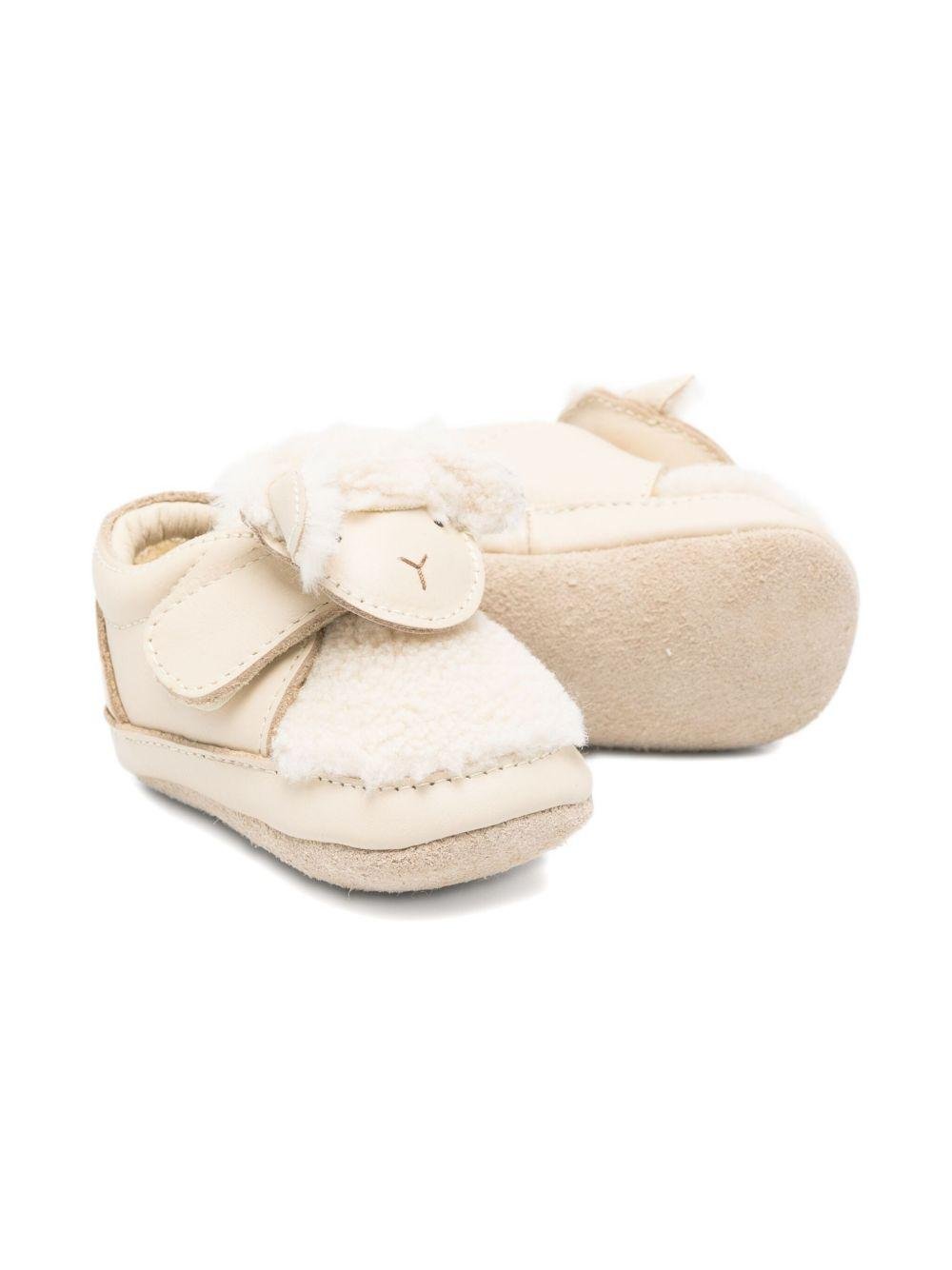Scarpe da culla per neonati Donsje beige con muso di pecora - Rubino Kids