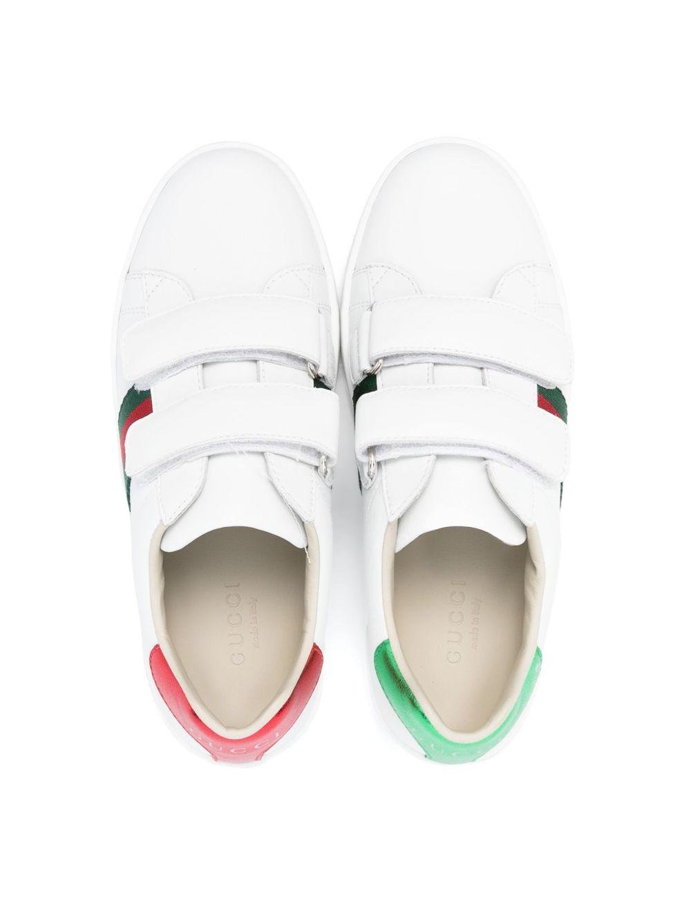 Scarpe per bambini Gucci Kids bianche con chiusra a strappo - Rubino Kids