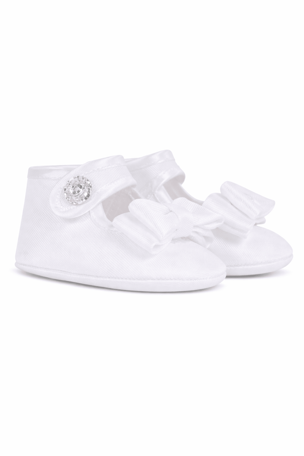 Scarpe per neonata Monnalisa bianche dettaglio con fiocco - Rubino Kids