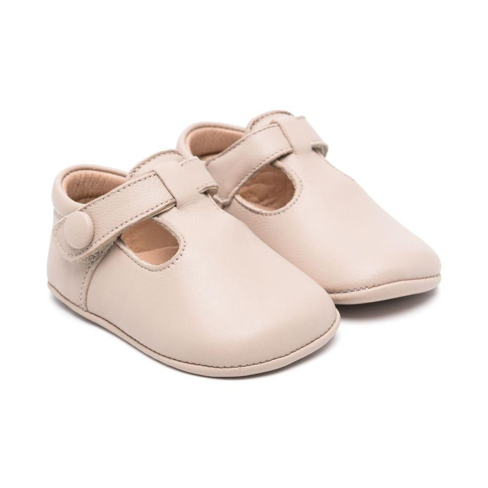 Scarpe primi passi per neonata Eli1957 beige con soletta in pelle con logo - Rubino Kids