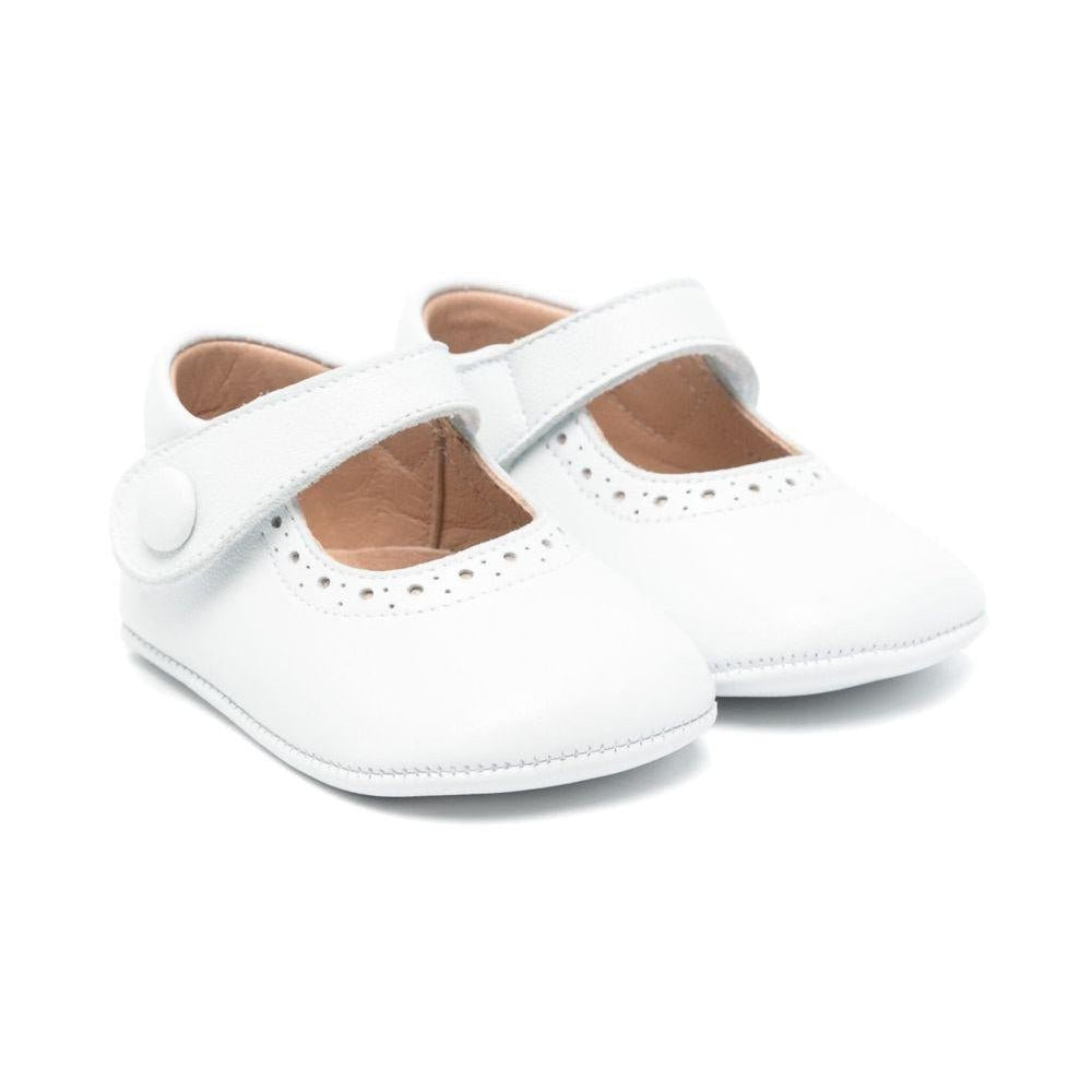 Scarpe primi passi per neonata Eli1957 bianco con soletta in pelle con logo - Rubino Kids