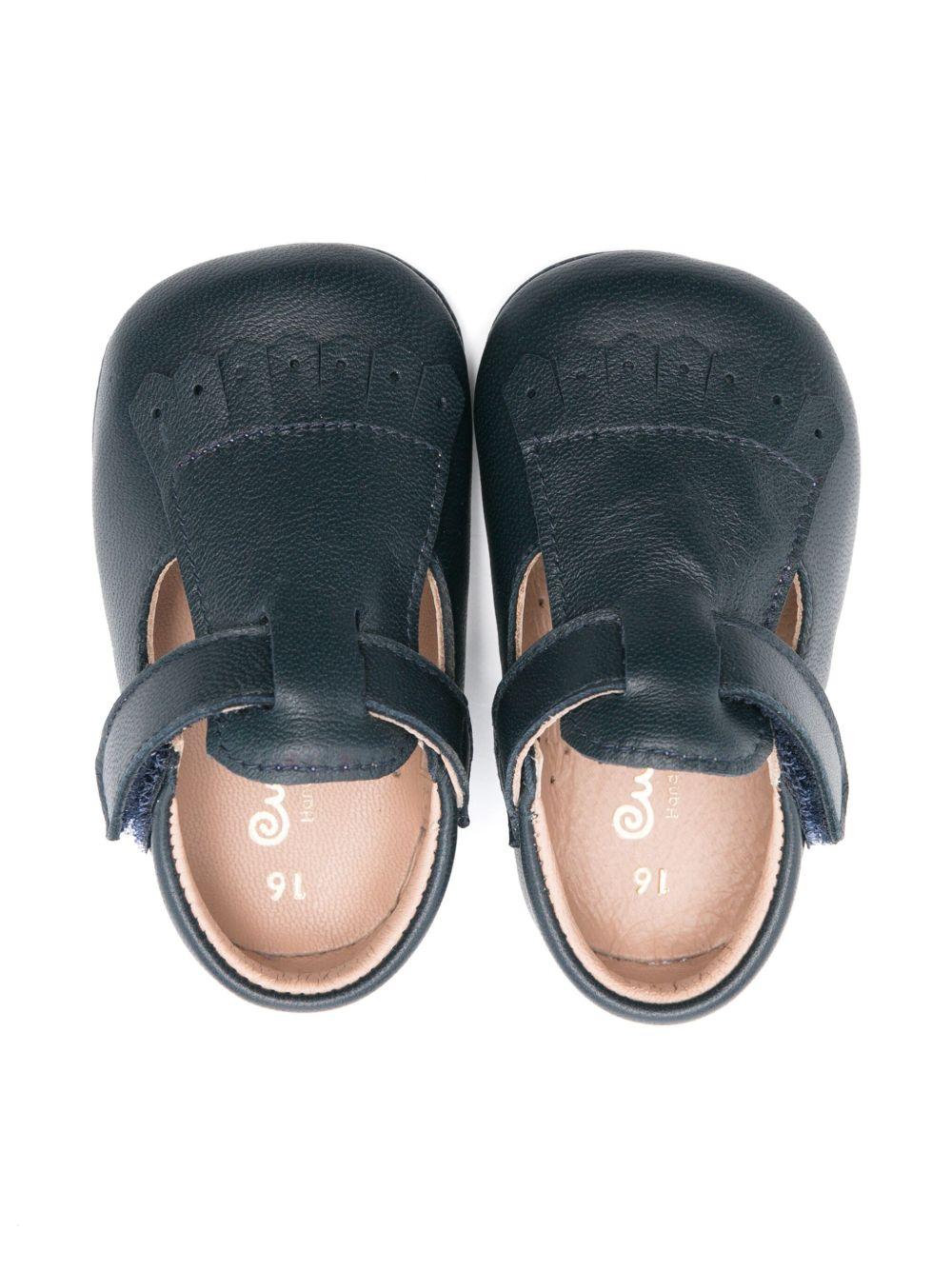 Scarpe primi passi per neonata Eli1957 blu con soletta in pelle con logo - Rubino Kids