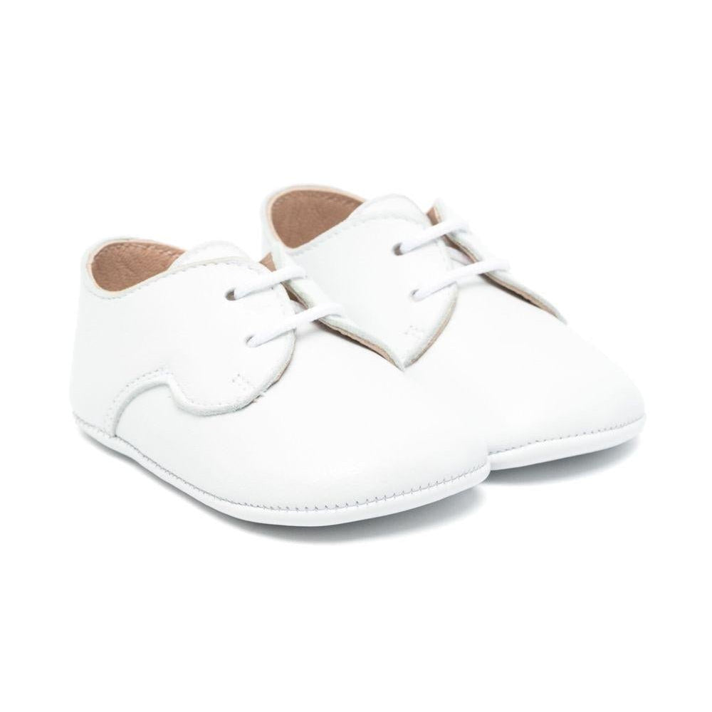 Scarpe primi passi per neonato Eli1957 bianco con soletta in pelle con logo - Rubino Kids
