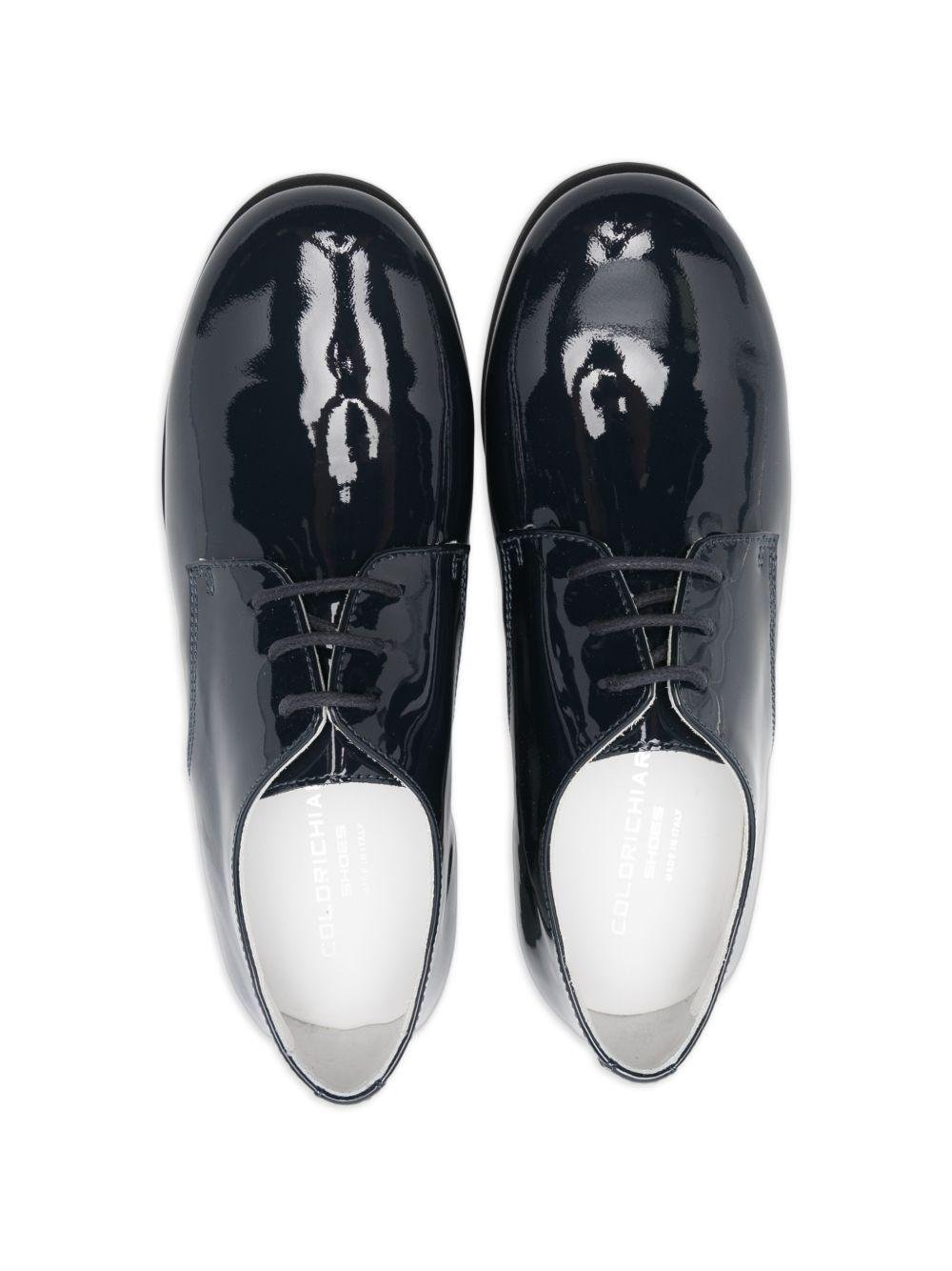 Scarpe stringate per bambino Colorichiari blu con finitura verniciata - Rubino Kids