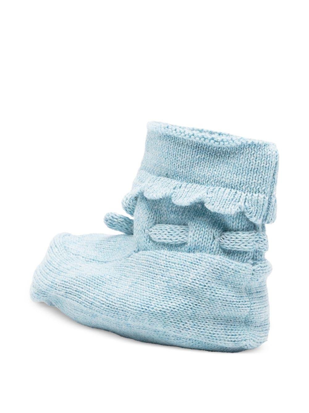 Scarpine da culla per neonata Tartine & Chocolat azzurre con ruches - Rubino Kids