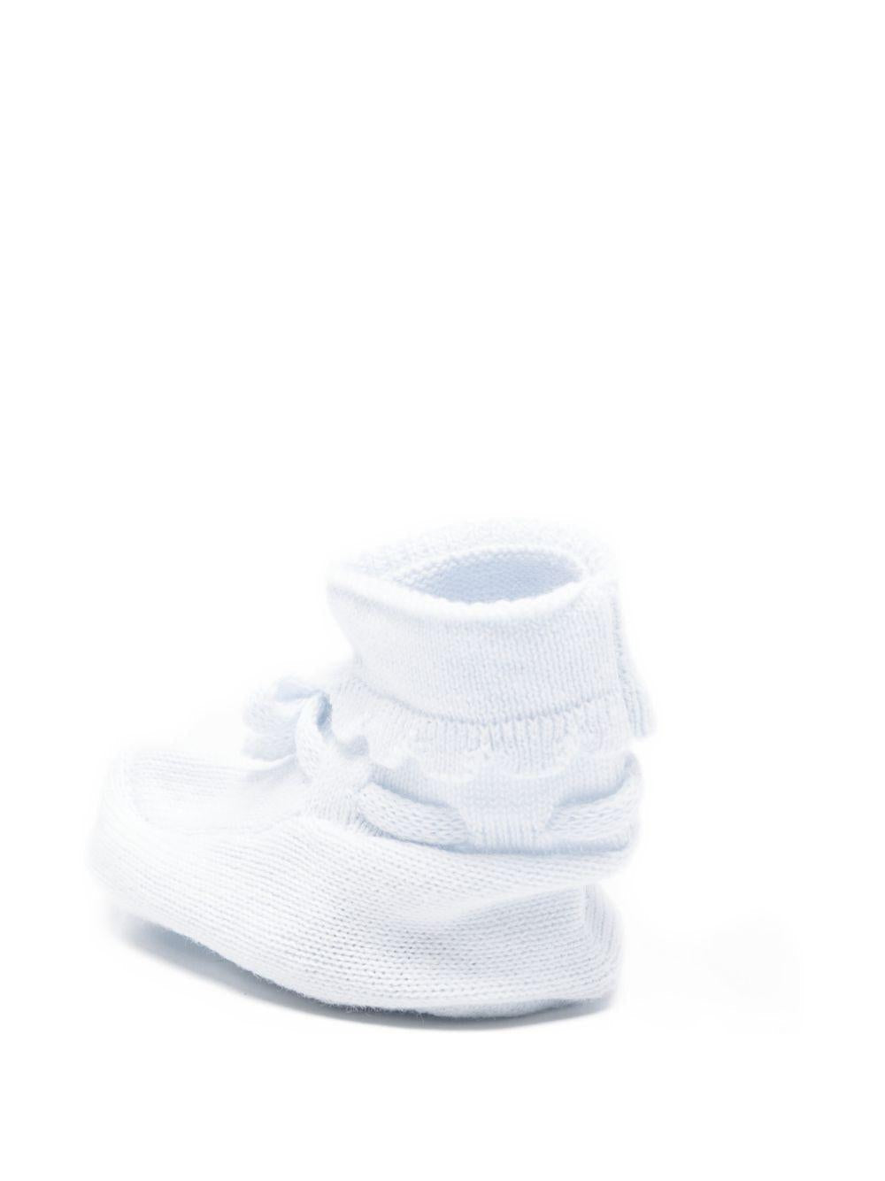 Scarpine da culla per neonata Tartine & Chocolat azzurre con ruches - Rubino Kids