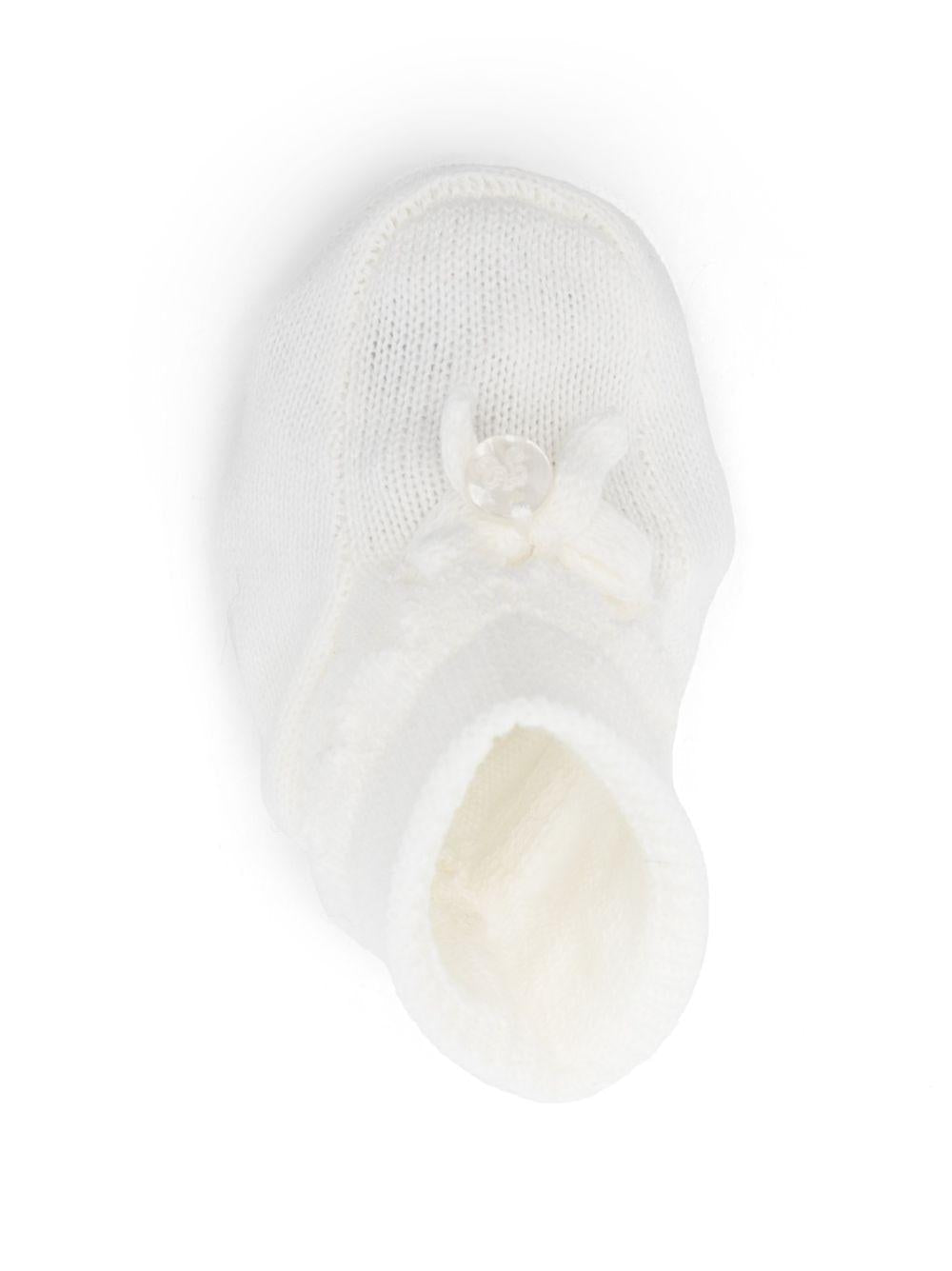 Scarpine da culla per neonata Tartine & Chocolat bianchi con fiocco - Rubino Kids